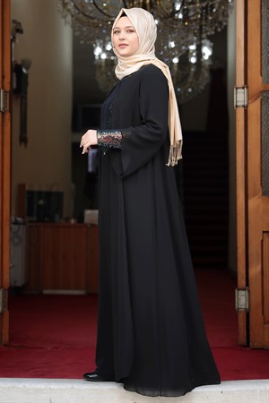 Narin - Elbise - Siyah - AMH505